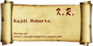 Kajdi Roberta névjegykártya